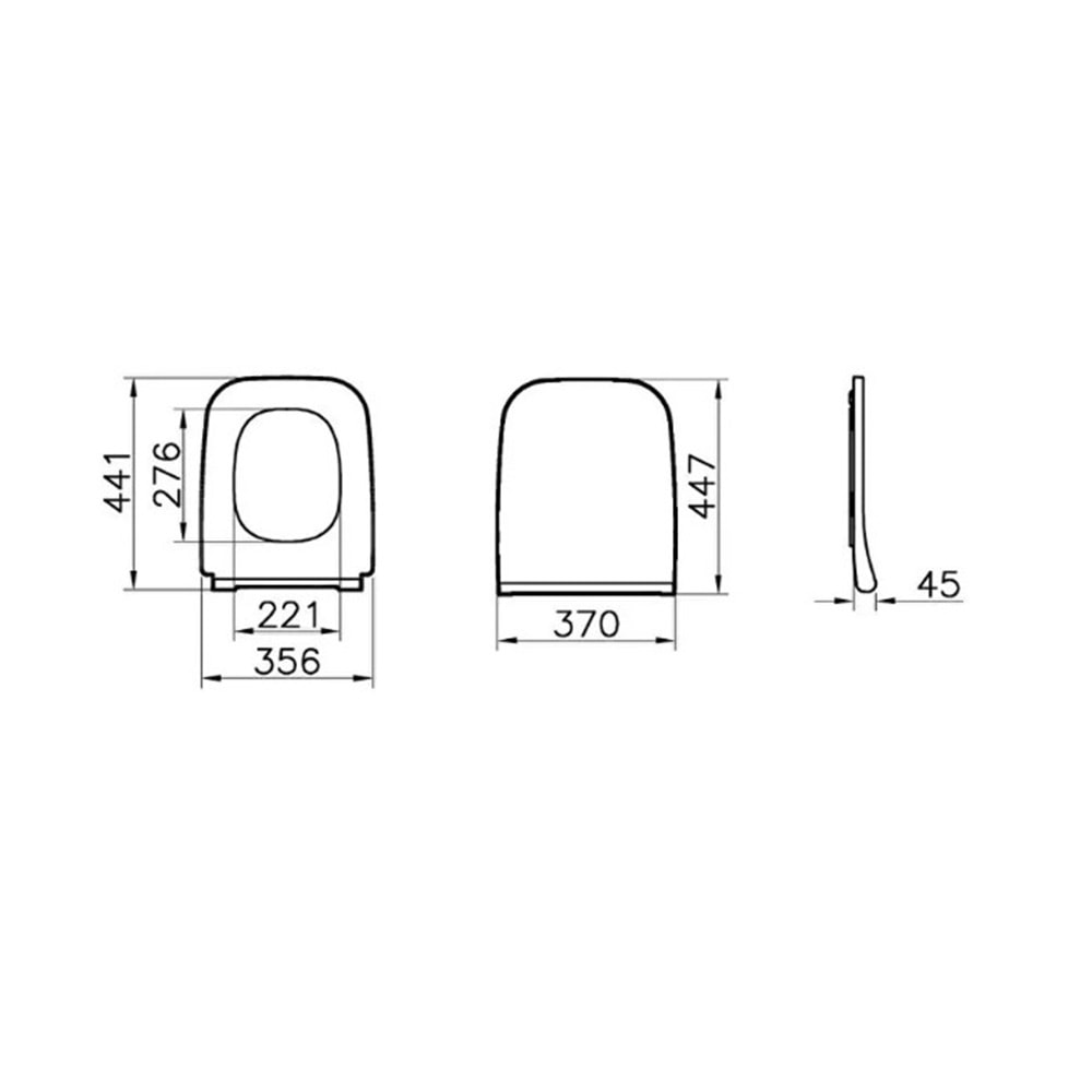 VİTRA İNTEGRA SQUARE SOFT KLOZET KAPAĞI MAT SİYAH