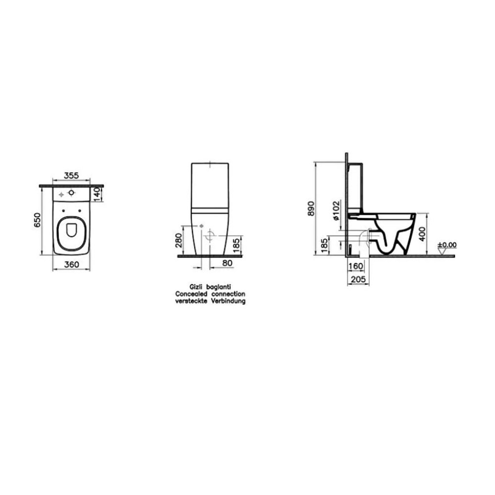 Vitra Metropole Takım Klozet Beyaz 5677B003-0092