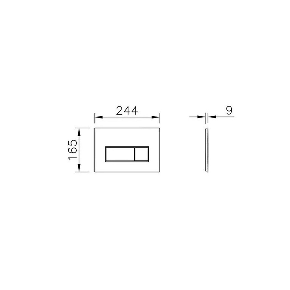 VİTRA ROOT SQUARE KUMANDA PANELİ PARLAK KROM