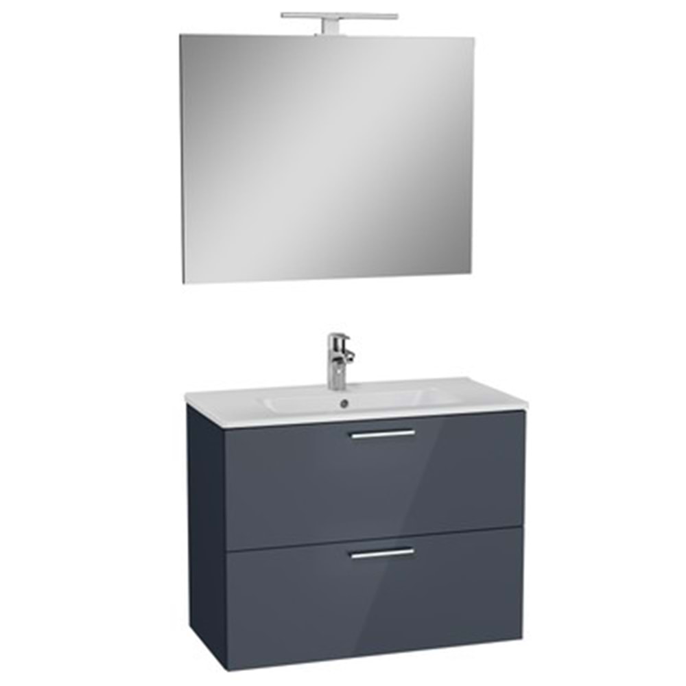 VİTRA MİA LAVABO DOLABI SETİ ANTRASİT 80CM