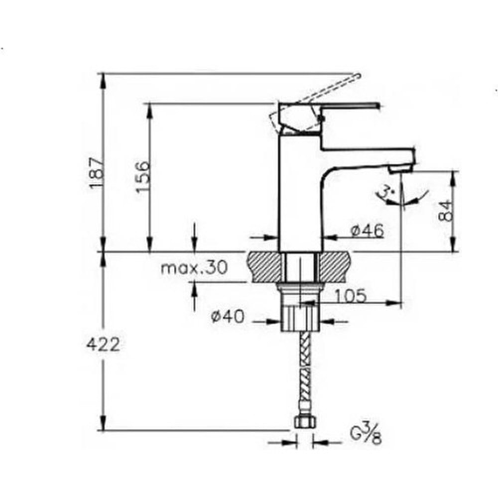 Artema Nora S Lavabo Bataryası A42878