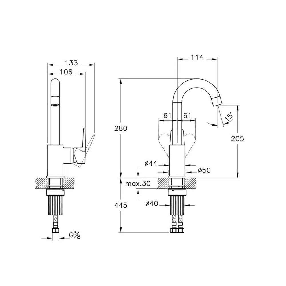 ARTEMA FLOW SOFT DÖNER BORULU LAVABO BATARYASI KROM