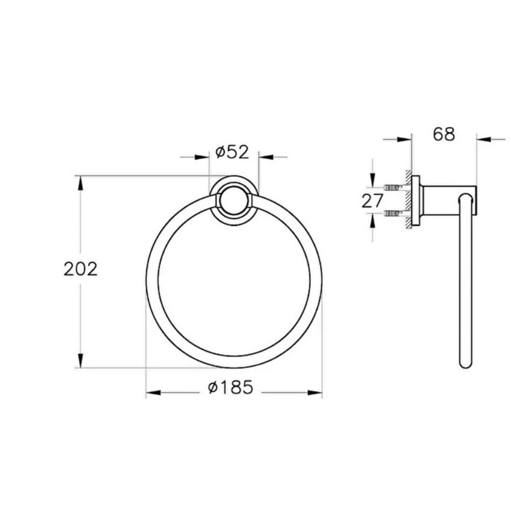 Vitra İlia Halka Havluluk Krom A44165