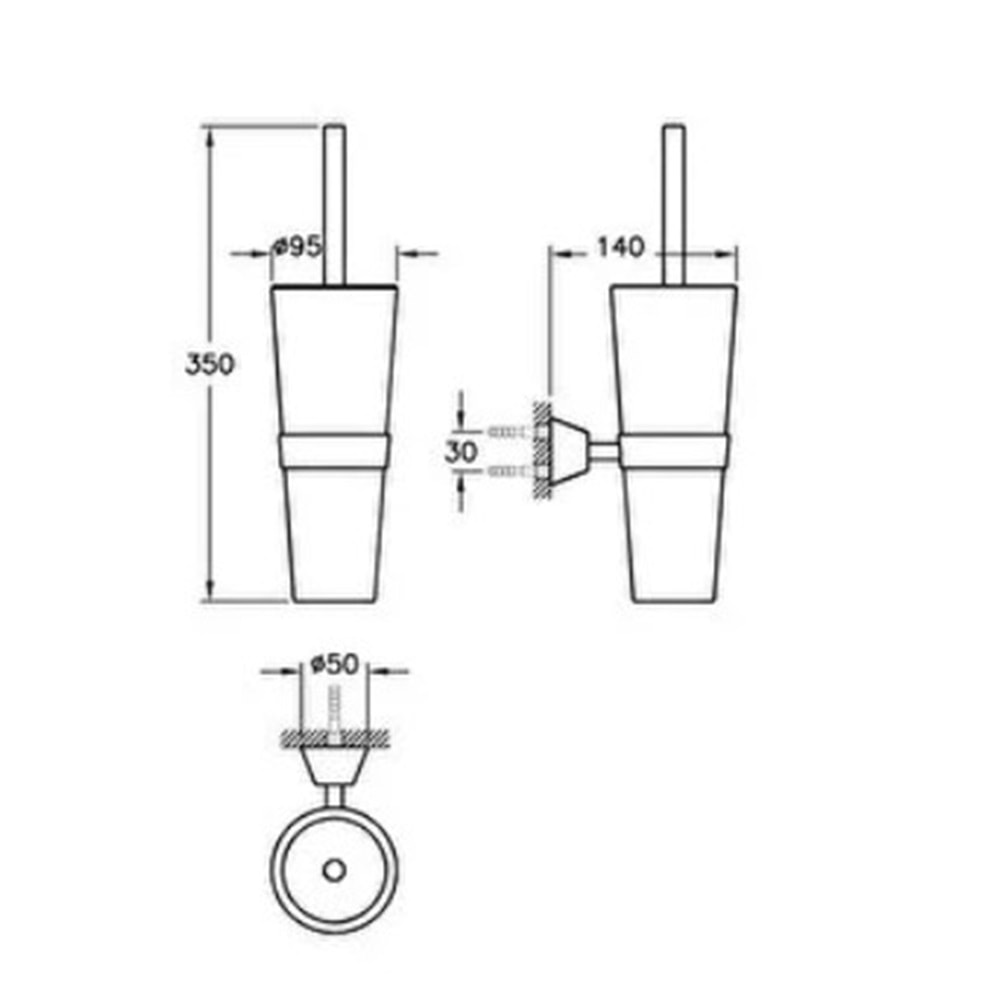 Vitra Matrix Tuvalet Fırçalığı A44582