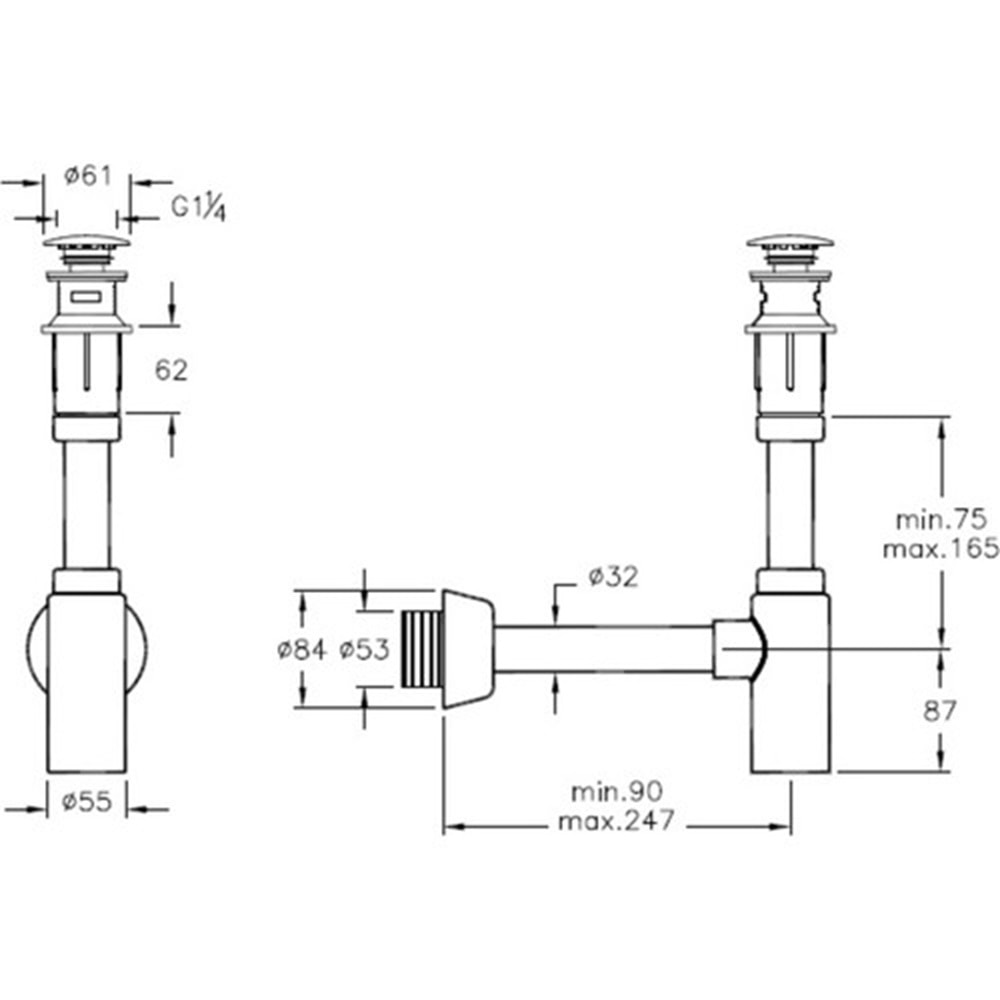 ARTEMA LAVABO SİFON SETİ ( T-TİPİ )