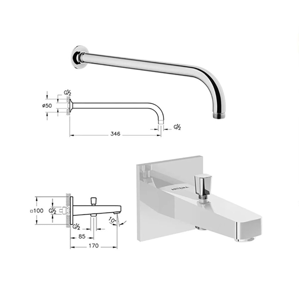 ARTEMA ROOT SQUARE ANK. BANYO SETİ RAİN Q