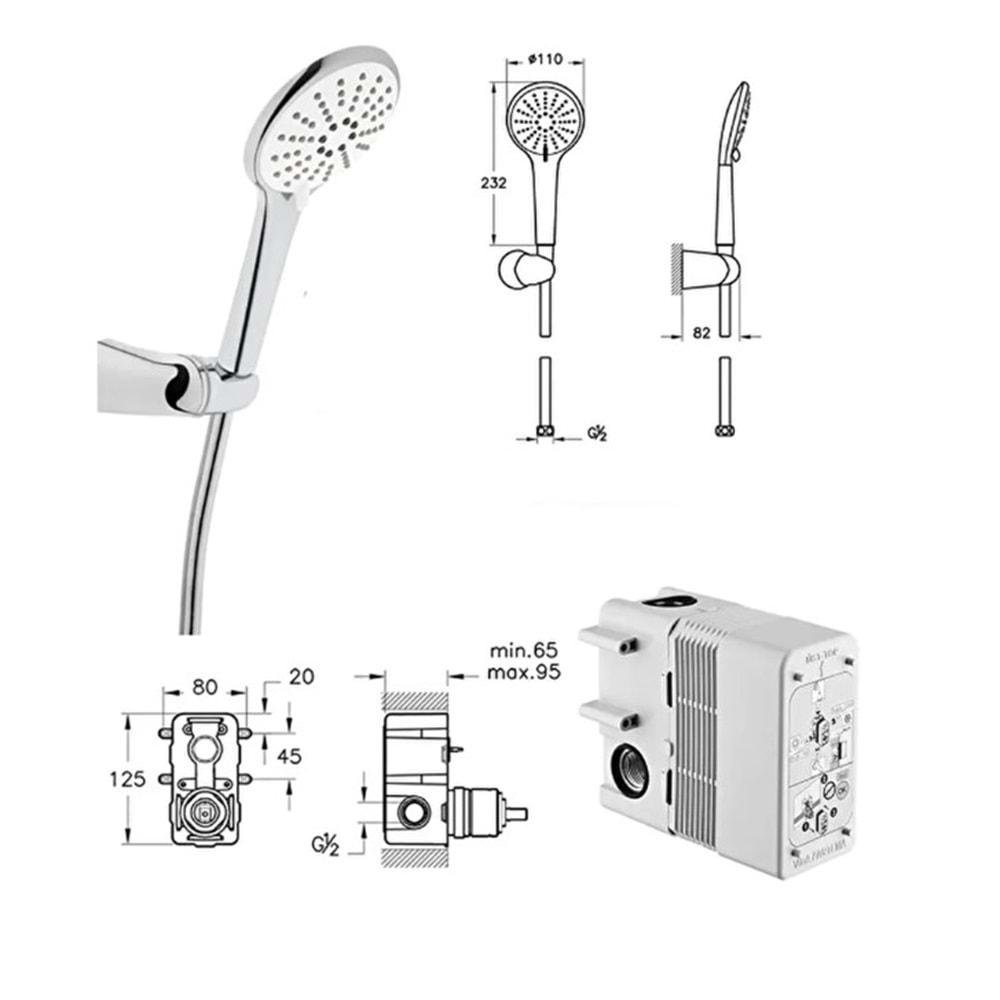 Artema Root Square Ank. Banyo Seti Rain Q A49280