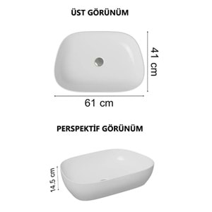 VİTRA OUTLİNE TV LAVABO, BEYAZ