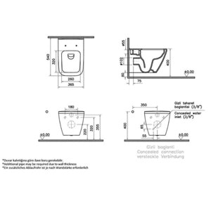 VİTRA İNTEGRA SQUARE RİMEX ASMA MAT SİYAH