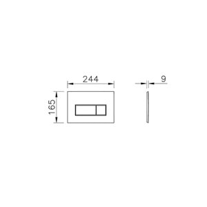 VİTRA ROOT SQUARE KUMANDA PANELİ PARLAK KROM