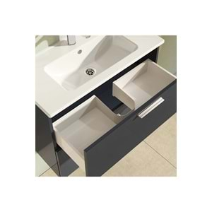 Vitra Mia Lavabo Dolabı Seti Antrasit 80Cm 75100