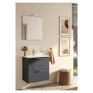 VİTRA MİA SET,LVD,AYNA,ÇEKMECELİ,60CM,ANTRASİT