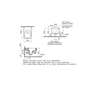 Vitra Metropole Rim-Ex Asma Klozet, 56Cm 7672B003-0559