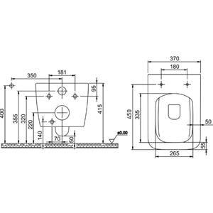 CERASTYLE HERA RİMLESS ASMA KLOZET + UF SOFT