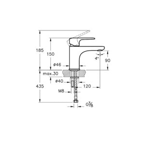ARTEMA ROOT ROUND LAVABO BATARYASI KROM