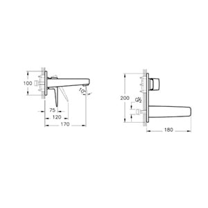 Artema Root Square Ank. Lavabo Bataryası Krom A42738