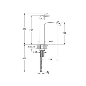 ARTEMA FLOW SOFT LAVABO BATARYASI ÇANAK KROM
