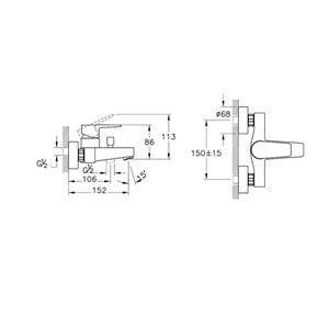 ARTEMA FLOW SQUARE BANYO BATARYASI-MAT SİYAH