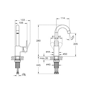 ARTEMA FLOW SOFT DÖNER BORULU LAVABO BATARYASI KROM