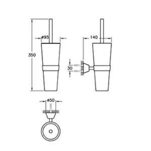 Vitra Matrix Tuvalet Fırçalığı A44582