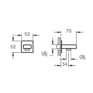 Artema Root Square Ankastre El Duşu Çıkışı A45233