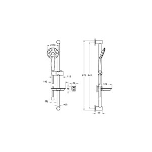 ARTEMA SLİM 3F SÜRGÜLÜ EL DUŞU TAKIMI