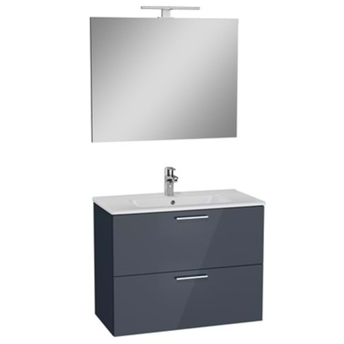 VİTRA MİA LAVABO DOLABI SETİ ANTRASİT 80CM