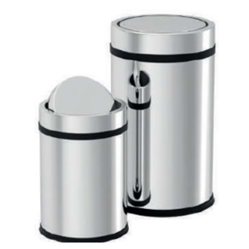 ONNO DÖNER KAPAKLI ÇÖP KOVASI KROM 5 LT