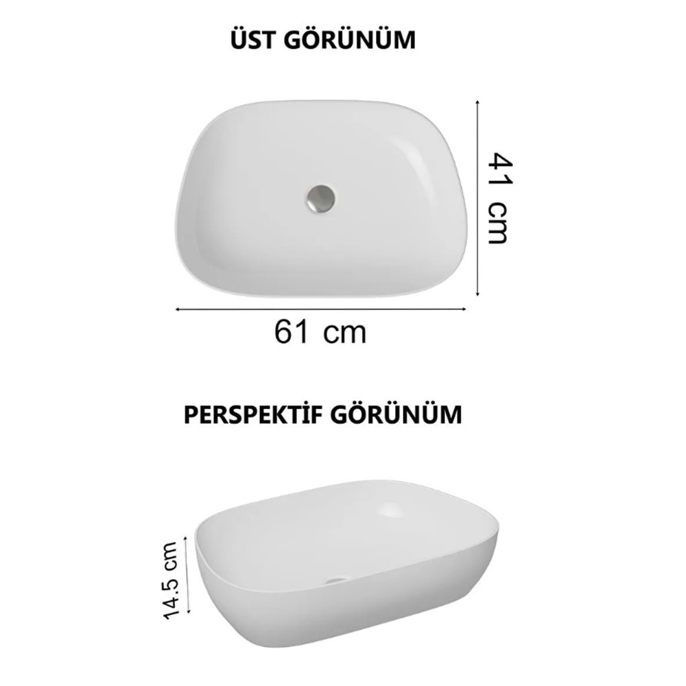 VİTRA OUTLİNE TV LAVABO, BEYAZ