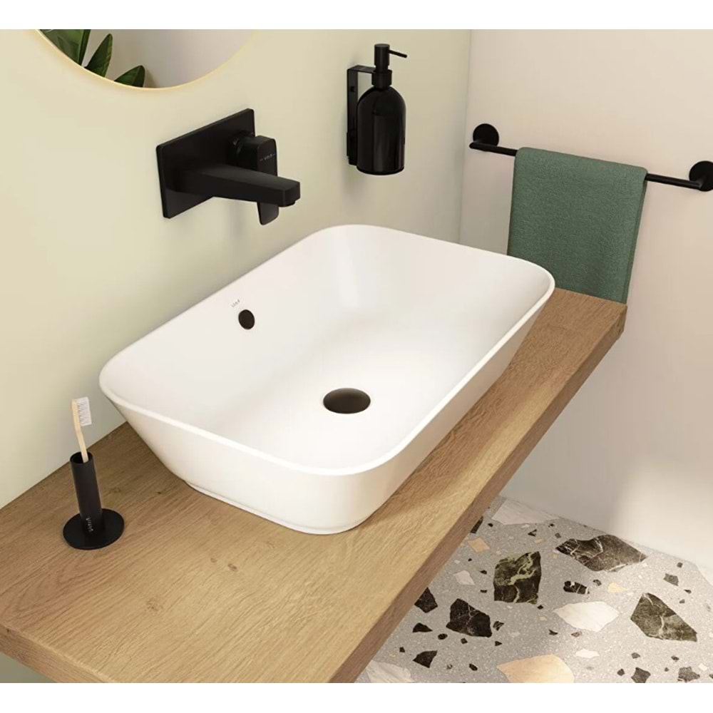 VİTRA GEO ÇANAK LAVABO 60 CM BEYAZ (su taşma delikli)