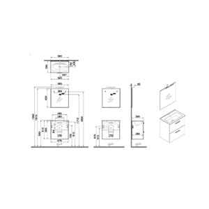 VİTRA MİA BANYO DOLABI SETİ BEYAZ 60 cm