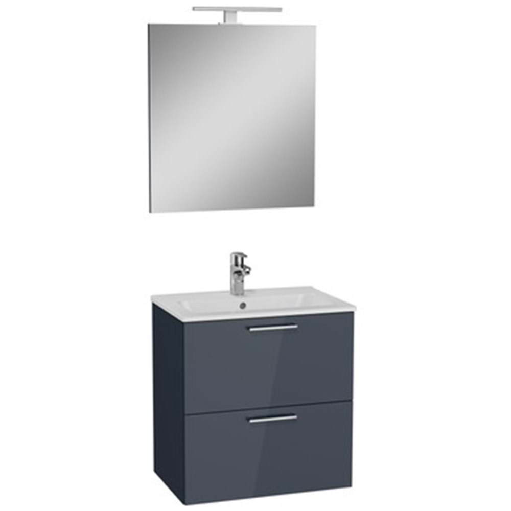 VİTRA MİA SET,LVD,AYNA,ÇEKMECELİ,60CM,ANTRASİT