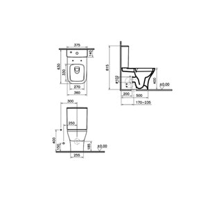 VİTRA ZENTRUM KLOZET DTD BEYAZ