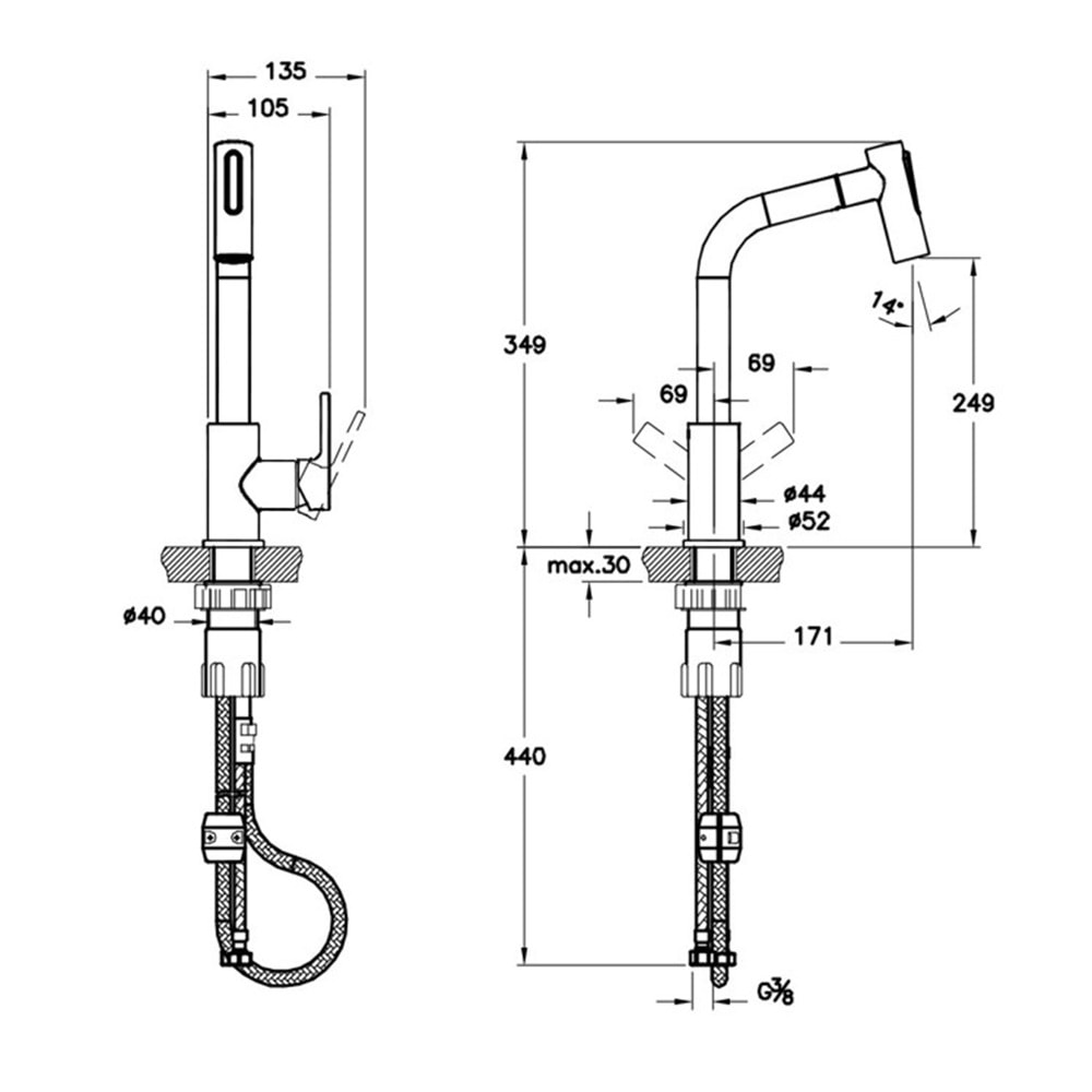 ARTEMA MAESTRO PULL OUT EVİYE BATARYASI