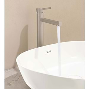 VİTRA ORİGİN LAVABO BATARYASI ÇANAK LARGE FIRÇALI NİKEL