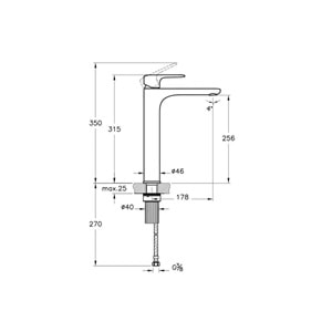 ARTEMA ROOT ROUND YÜKSEK LAVABO BATARYASI KROM