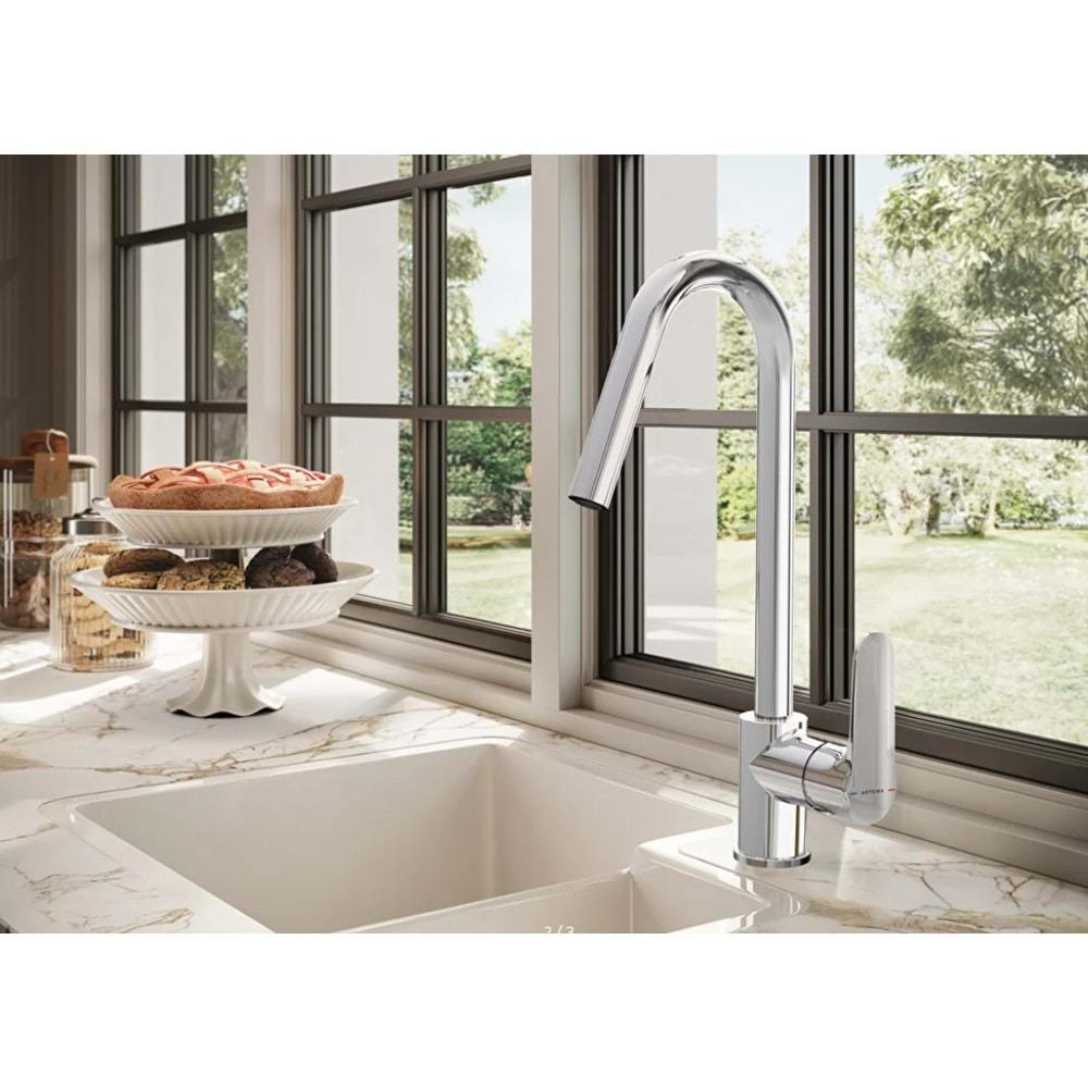 ARTEMA ROOT ROUND EVİYE BATARYASI KROM