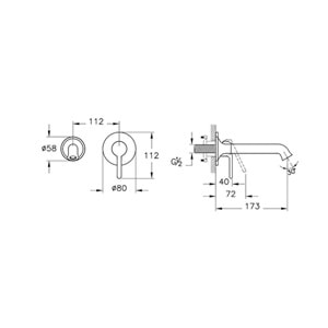 VİTRA ORİGİN CL ANKASTRE LAVABO BAT. SIVA ÜSTÜ KROM