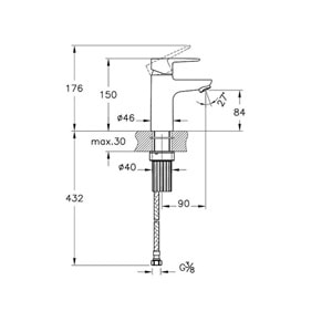 ARTEMA FLOW SOFT LAVABO BATARYASI KROM
