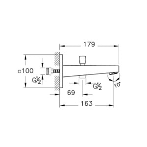 ARTEMA ROOT SQUARE ÇIKIŞ UCU EL DUŞU ÇIKIŞLI SOFT BAKIR