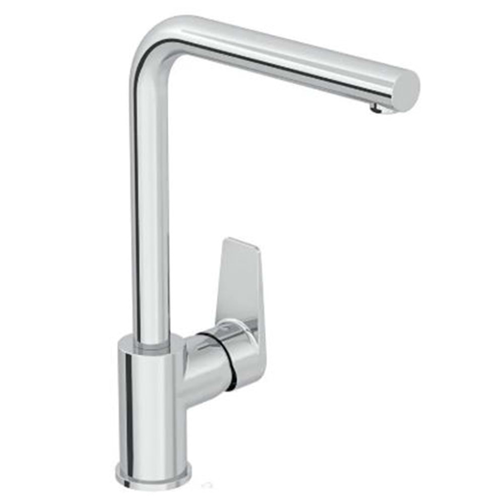 ARTEMA FLOW SQUARE L TİPİ EVİYE BATARYASI KROM