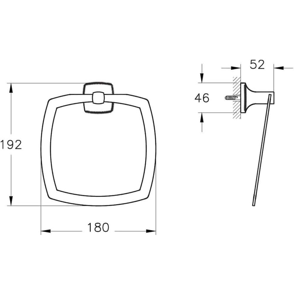 VİTRA BASE 400 HALKA HAVLULUK , SİYAH