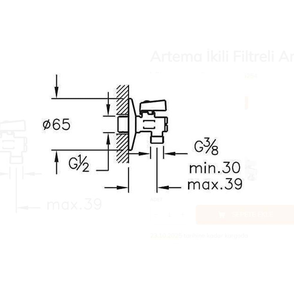 ARTEMA FİLİTRELİ ARA MUSLUK İKİLİ