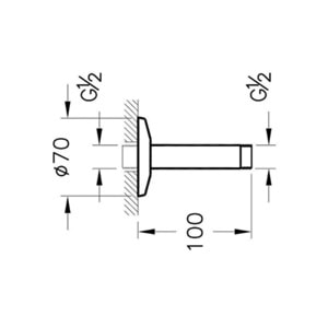 ARTEMA TAVANDAN DİRSEK FIRÇA NİKEL