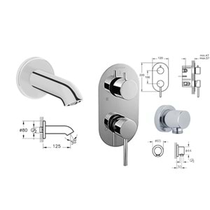 ARTEMA MİNİMAX S ANKASTRE BANYO SETİ (SNOW 3F)